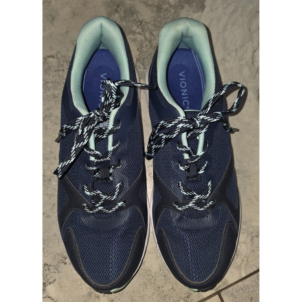 Vionic Tokyo Navy Blue Aqua Mesh Walking Sneakers Womens 12 Wide Active Shoes